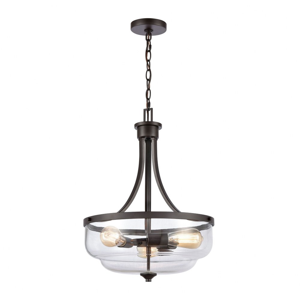 Thomas Lighting-CN320341-3 Light Large Pendant Oil Rubbed Bronze  Oil Rubbed Bronze Finish