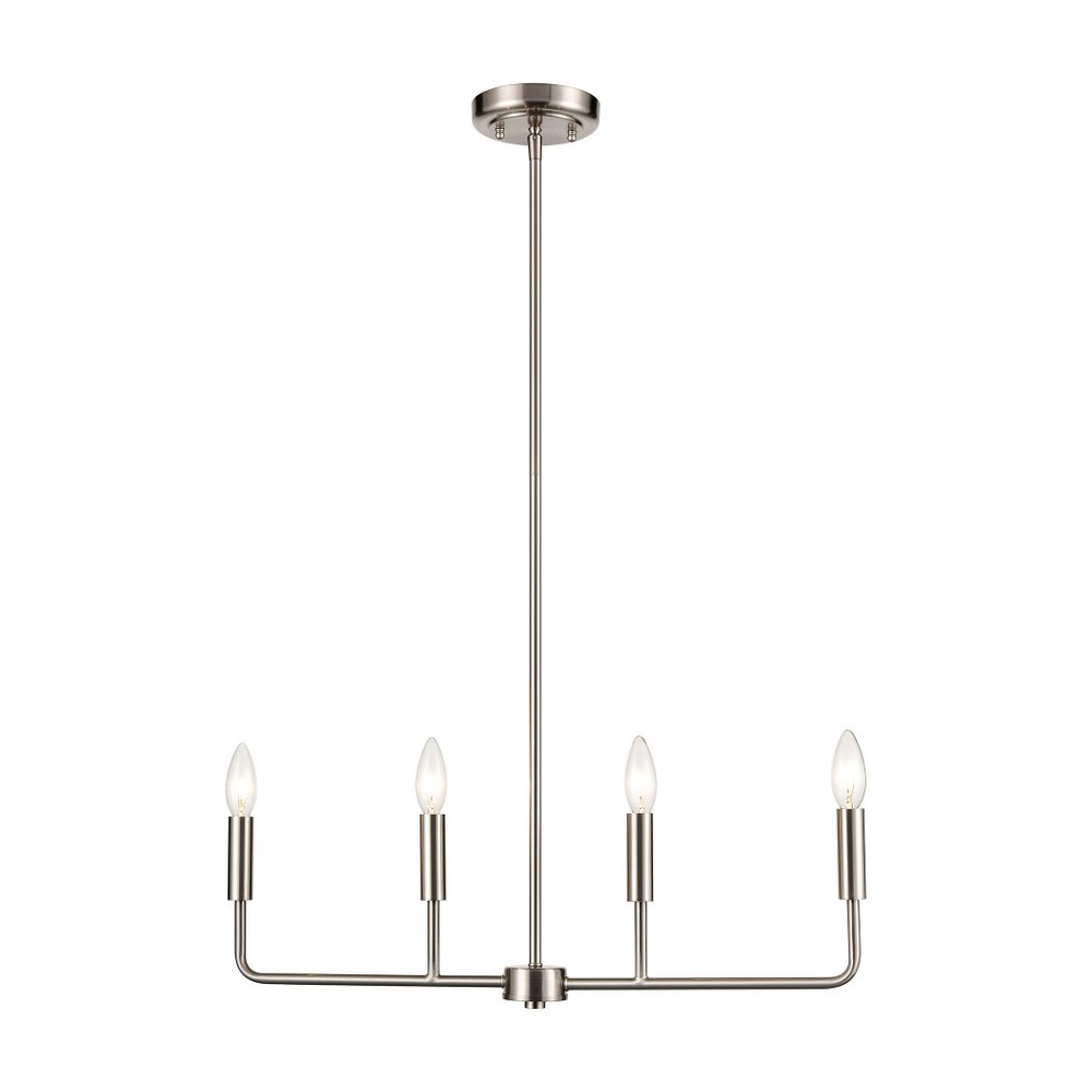 Thomas Lighting-CN330422-4 Light Small Chandelier Brushed Nickel  Oil Rubbed Bronze Finish