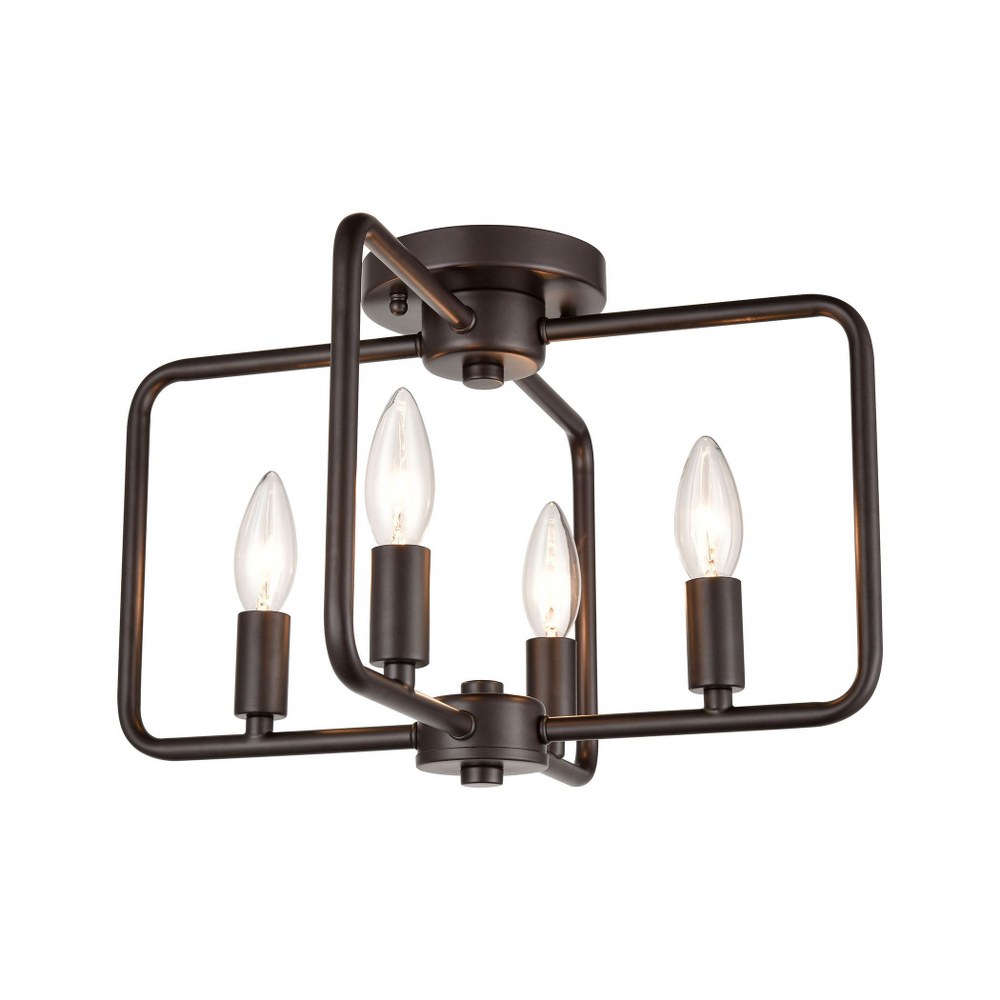 Thomas Lighting-CN330481-4 Light Flush Mount Oil Rubbed Bronze  Oil Rubbed Bronze Finish