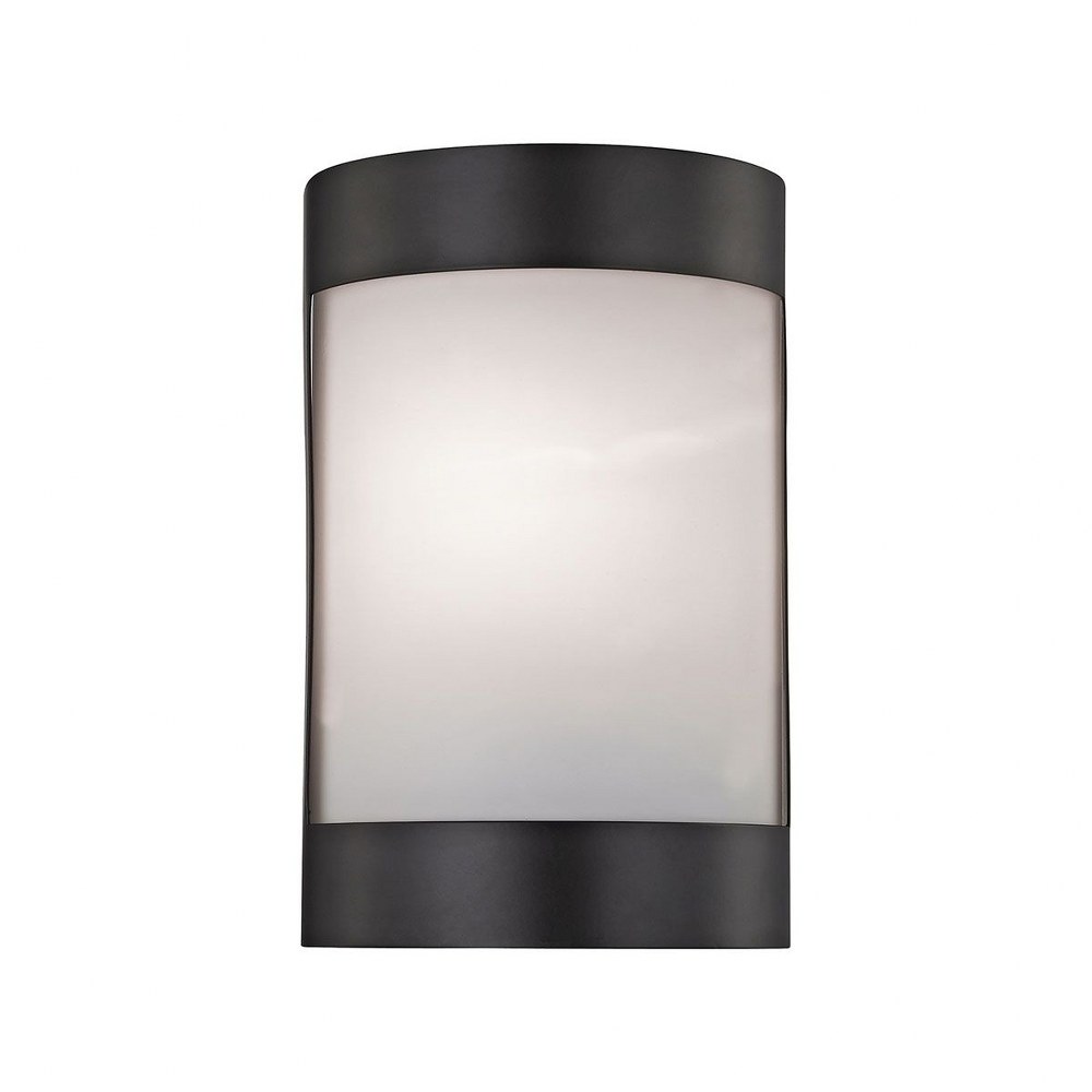 Thomas Lighting-CN518571-Bella - One Light Wall Sconce   Oil Rubbed Bronze Finish with White Glass