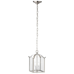 Thomas Lighting-SL847978-Whitmore - Two Light Chandelier   Brushed Nickel Finish with Clear Glass