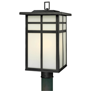 Thomas Lighting-SL90067-Mission - Three Light Outdoor Post Lantern   Black Finish