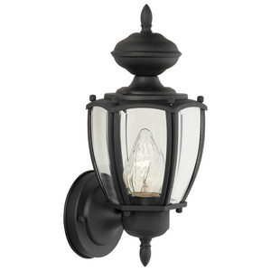Thomas Lighting-SL94717-Park Avenue - One Light Outdoor Wall Lantern   Black Finish