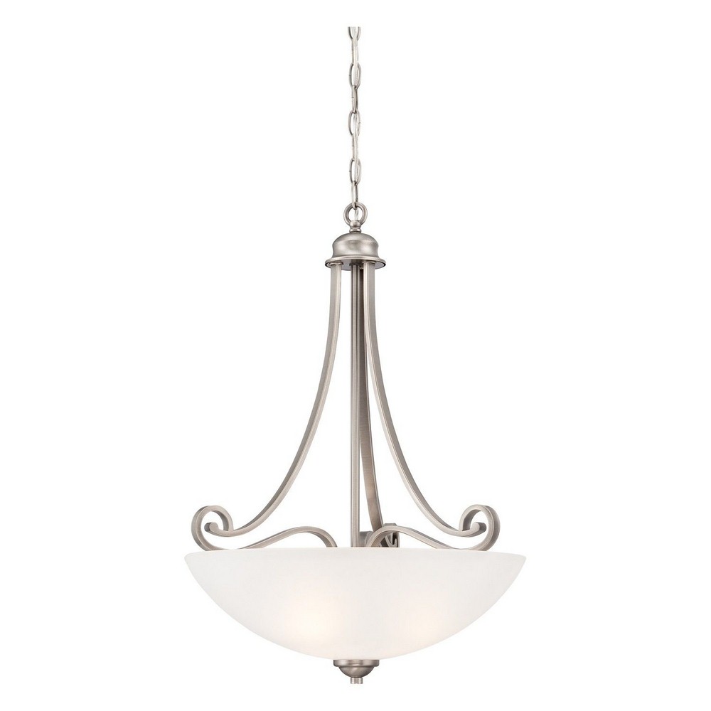 Thomas Lighting-TC0016741-Haven - 24 Inch One Light Pendant   Satin Pewter Finish with Etched Glass