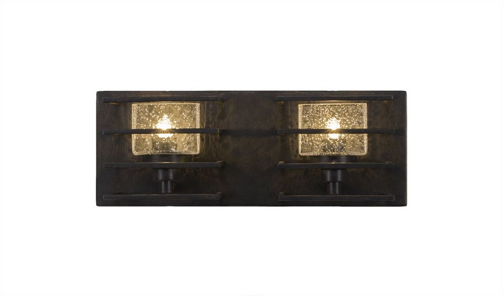 Toltec Lighting-1102-DG-Sky Loft - 2 Light Bath Bar-5.25 Inches Tall and 14 Inches Wide Dark Granite  Dark Granite Finish