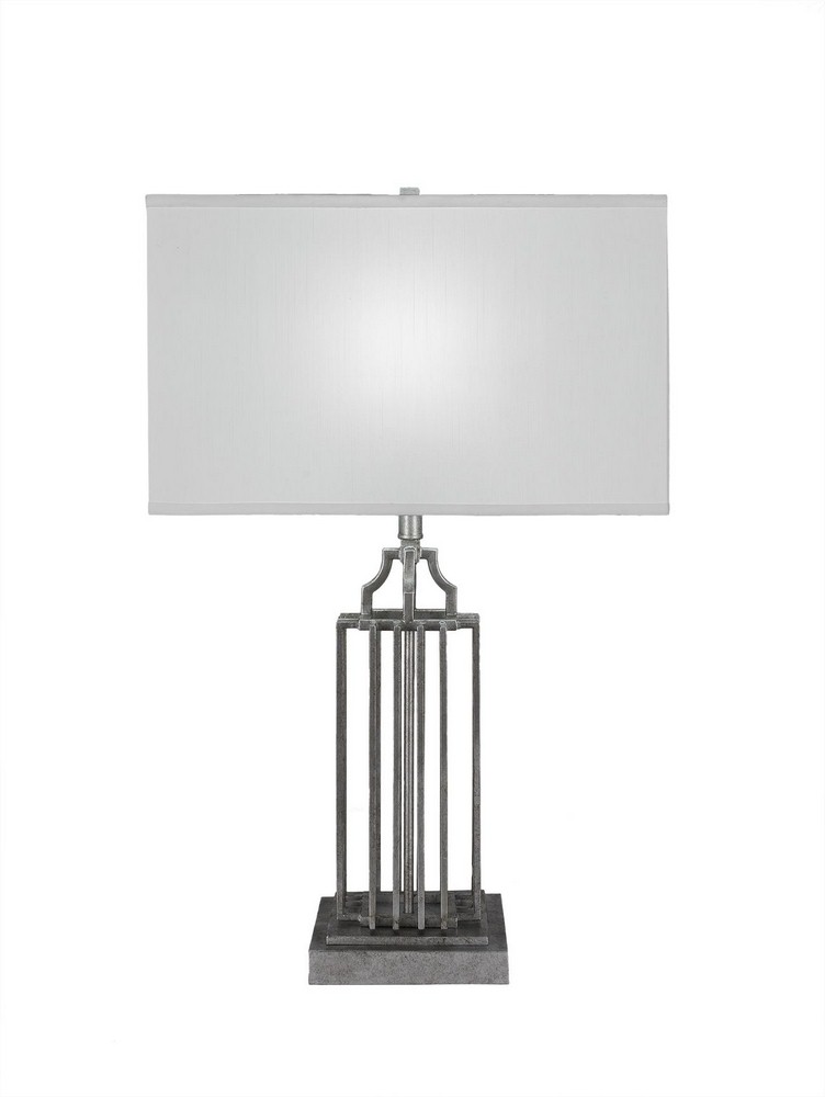 Toltec Lighting-1111-AS-Sky Loft - 1 Light Table Lamp-28 Inches Tall and 8 Inches Wide Aged Silver  Dark Granite Finish