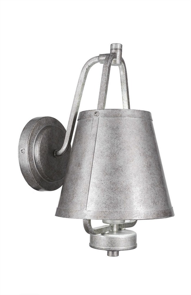 Toltec Lighting-1121-AS-Sonora - 1 Light Wall Sconce-14.25 Inches Tall and 8 Inches Wide Aged Silver  Dark Granite Finish