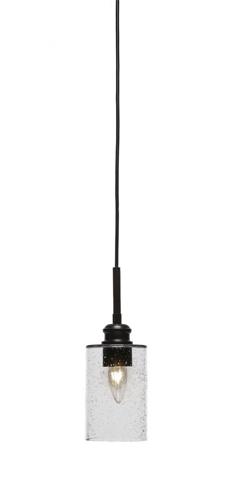 Toltec Lighting-1152-ES-300-Edge - 1 Light Mini Pendant-10.75 Inches Tall and 3.75 Inches Wide Espresso Incandescent Espresso Finish with Clear Bubble Glass