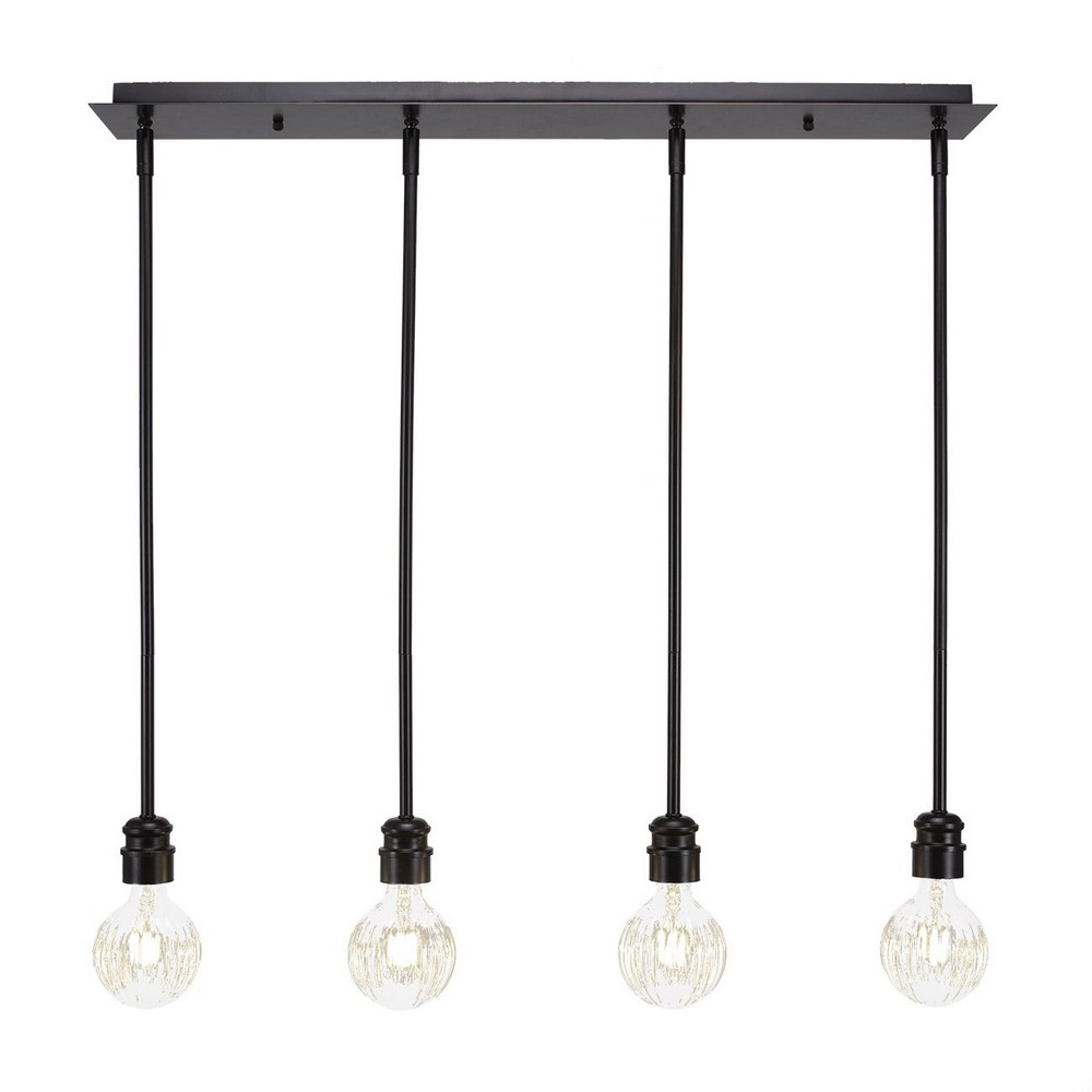 Toltec Lighting-1156-ES-LED45C-Edge - 16W 4 LED Linear Pendalier-7 Inches Tall and 3.75 Inches Wide   Espresso Finish