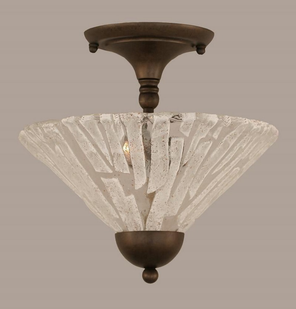 Toltec Lighting-120-BRZ-709-Any - 2 Light Semi-Flush Mount-11.25 Inches Tall and 12 Inches Wide Bronze Italian Ice Any - 2 Light Semi-Flush Mount-11.25 Inches Tall and 12 Inches Wide