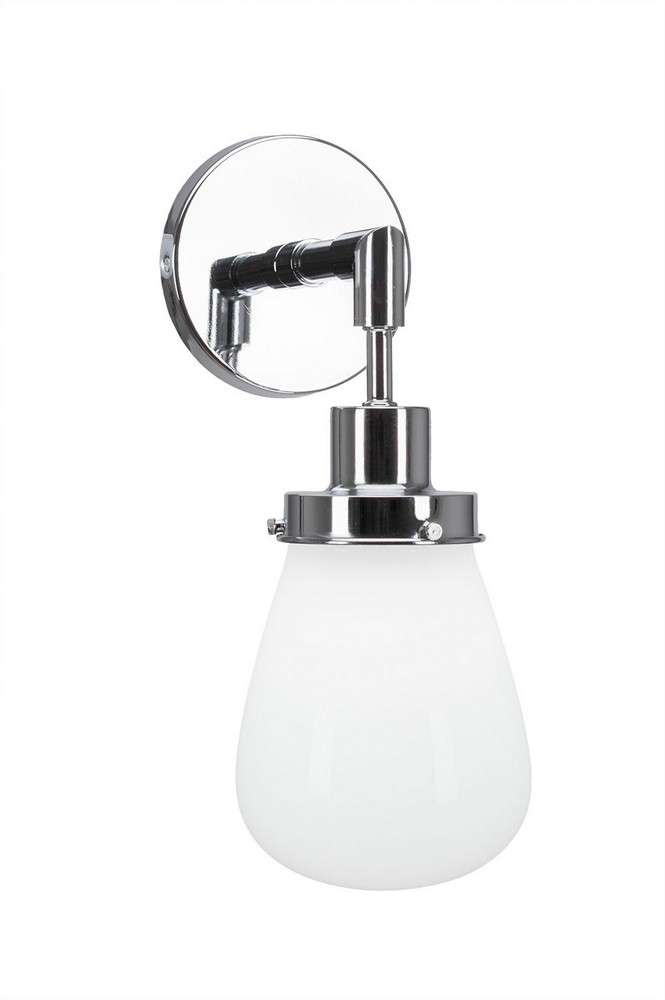 Toltec Lighting-1231-CH-470-Meridian - 1 Light Wall Sconce-12.75 Inches Tall and 5 Inches Wide Chrome White Dark Granite Finish with Clear Bubble Glass