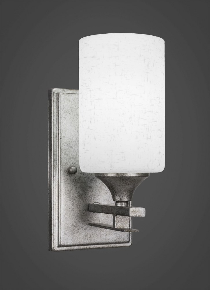 Toltec Lighting-131-AS-300-Uptowne - 1 Light Wall Sconce-10 Inches Tall and 4 Inches Wide Aged Silver Clear Bubble Uptowne - 1 Light Wall Sconce-10 Inches Tall and 4 Inches Wide