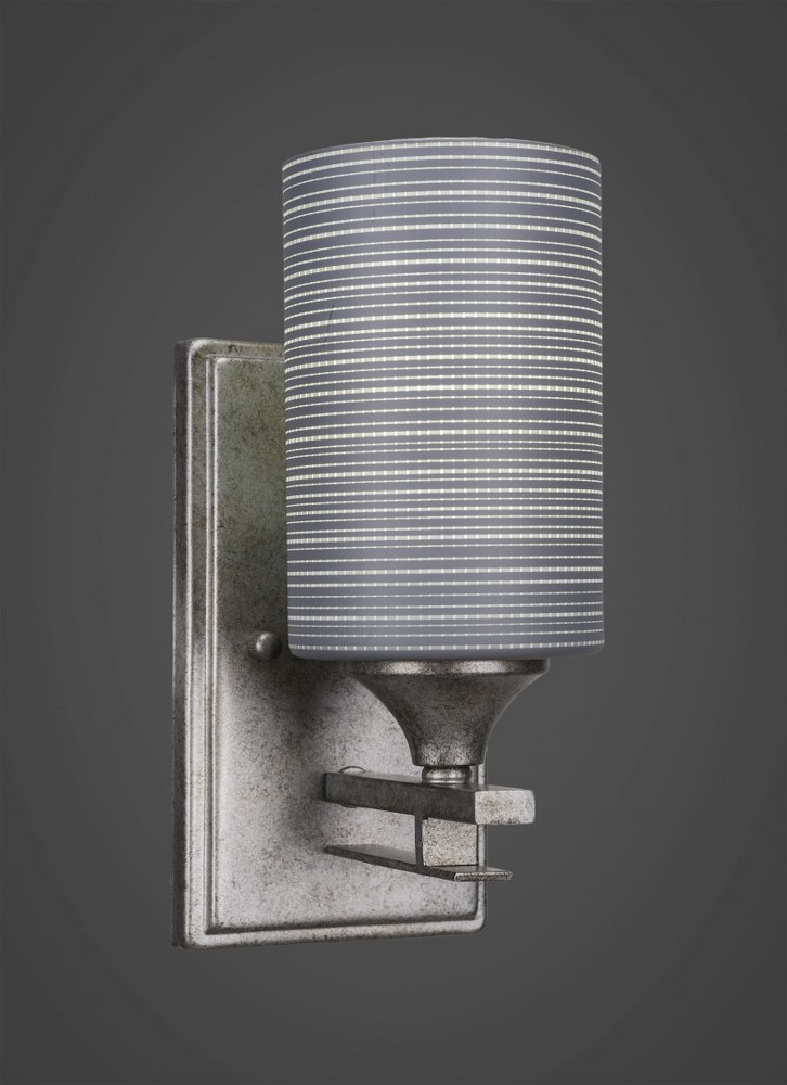 Toltec Lighting-131-AS-4062-Uptowne - 1 Light Wall Sconce-10.25 Inches Tall and 4 Inches Wide Aged Silver Gray Matrix Uptowne - 1 Light Wall Sconce-10.25 Inches Tall and 4 Inches Wide