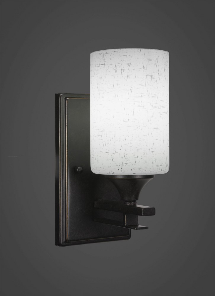 Toltec Lighting-131-DG-310-Uptowne - 1 Light Wall Sconce-10 Inches Tall and 4 Inches Wide Dark Granite White Muslin Uptowne - 1 Light Wall Sconce-10 Inches Tall and 4 Inches Wide