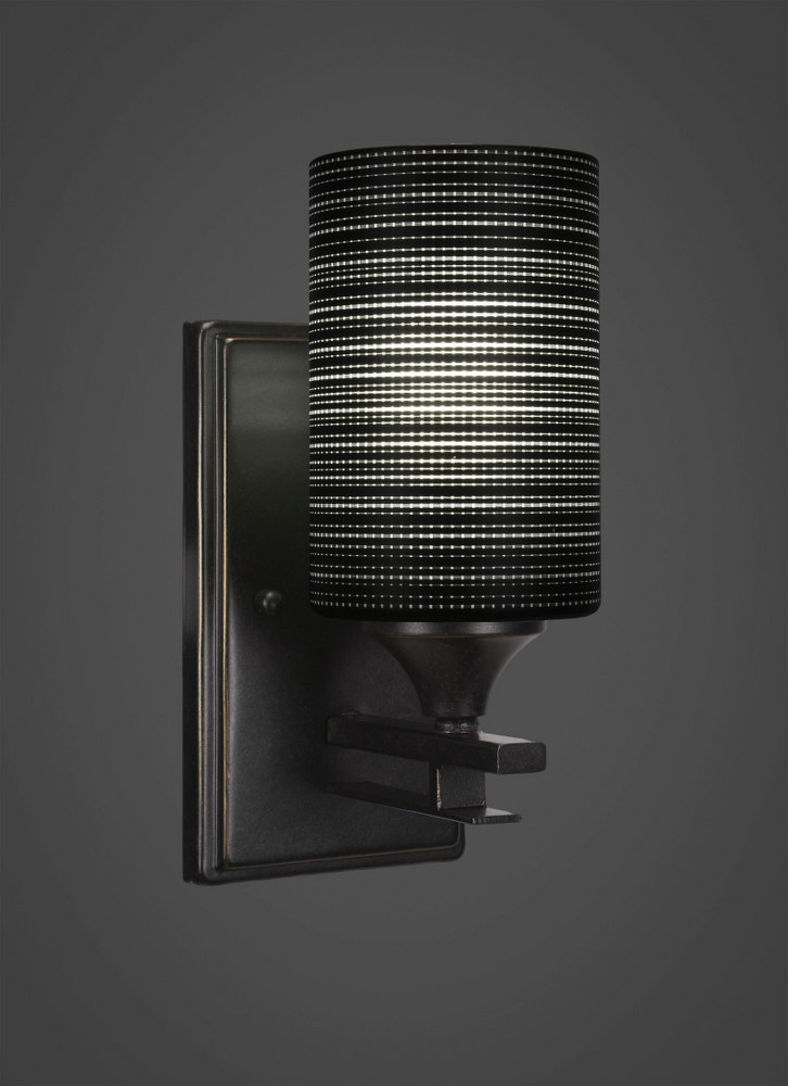 Toltec Lighting-131-DG-4069-Uptowne - 1 Light Wall Sconce-10.25 Inches Tall and 4 Inches Wide Dark Granite Black Matrix Uptowne - 1 Light Wall Sconce-10.25 Inches Tall and 4 Inches Wide