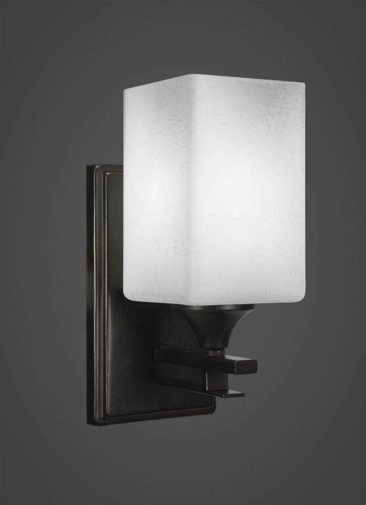 Toltec Lighting-131-DG-531-Uptowne - 1 Light Wall Sconce-10.5 Inches Tall and 4 Inches Wide Dark Granite White Muslin Uptowne - 1 Light Wall Sconce-10.5 Inches Tall and 4 Inches Wide