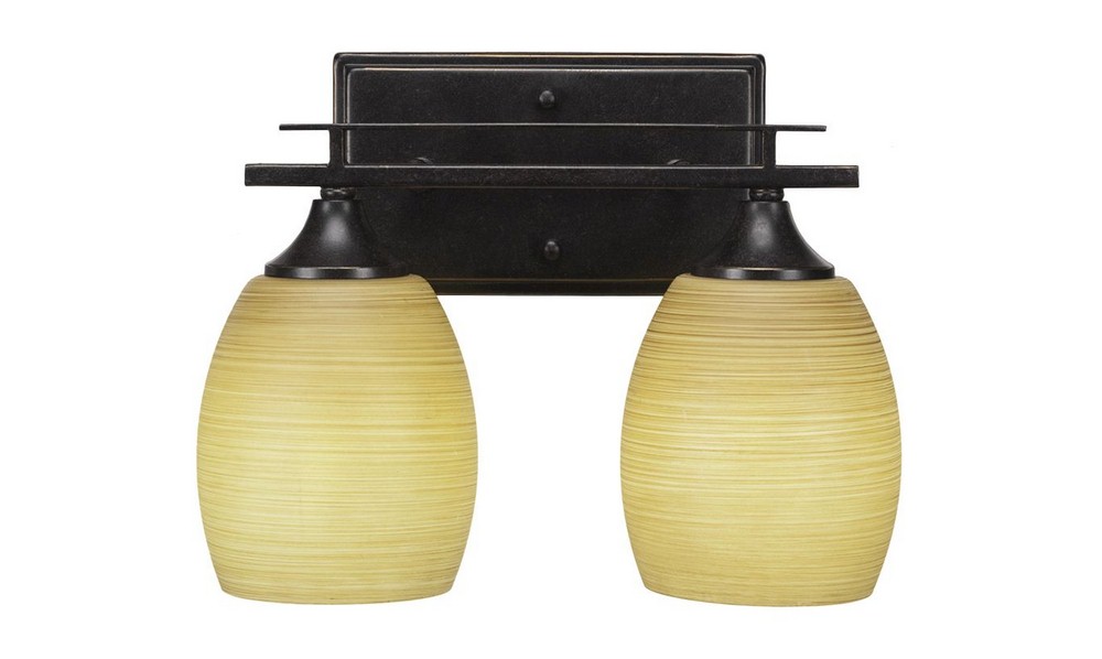 2894616 Toltec Lighting-132-DG-625-Uptowne - 2 Light Bath  sku 2894616