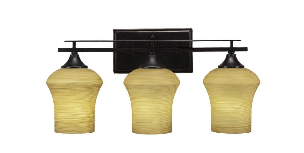 2766068 Toltec Lighting-133-DG-680-Uptowne - 3 Light Bath  sku 2766068