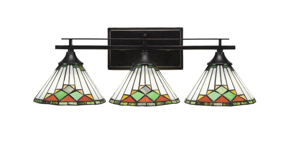 2766055 Toltec Lighting-133-DG-9375-Uptowne - 3 Light Bath sku 2766055