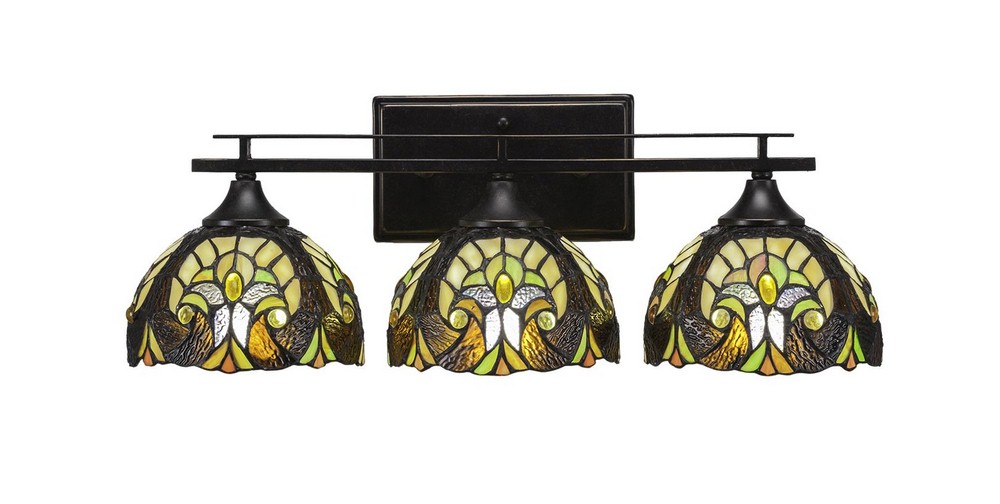 2766049 Toltec Lighting-133-DG-9945-Uptowne - 3 Light Bath sku 2766049