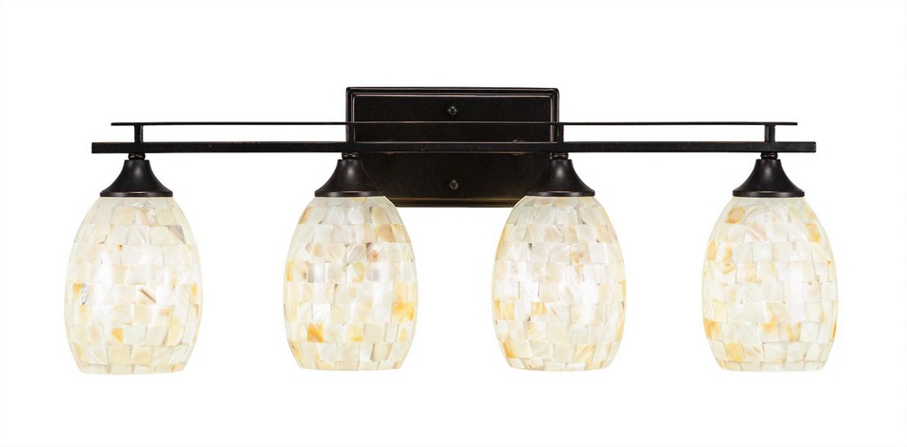 2766032 Toltec Lighting-134-DG-406-Uptowne - 4 Light Bath  sku 2766032