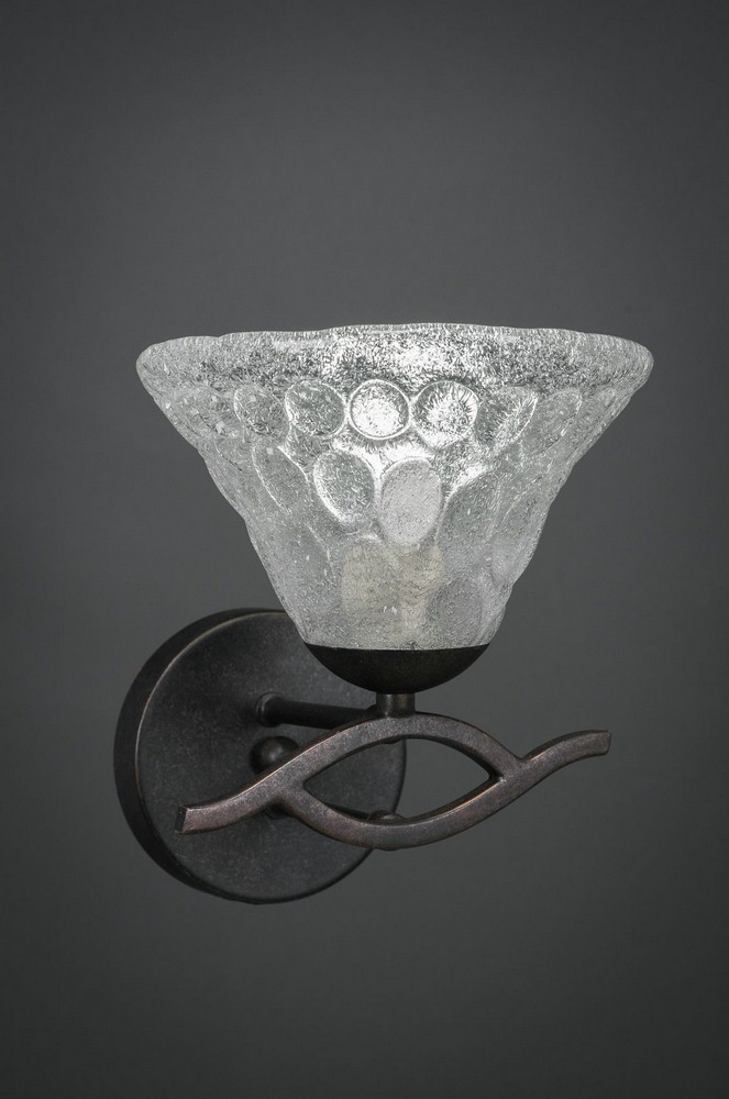 Toltec Lighting-141-DG-451-Revo - 1 Light Wall Sconce-8.25 Inches Tall and 7 Inches Wide Dark Granite Italian Bubble Revo - 1 Light Wall Sconce-8.25 Inches Tall and 7 Inches Wide