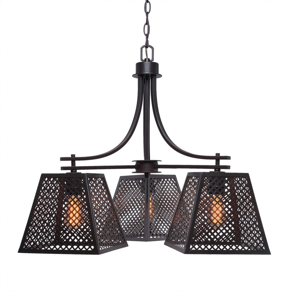 Toltec Lighting-1443-ES-LED18A-Corbello - 7W 1 LED Chandelier-23.5 Inches Tall and 26.75 Inches Wide   Espresso Finish