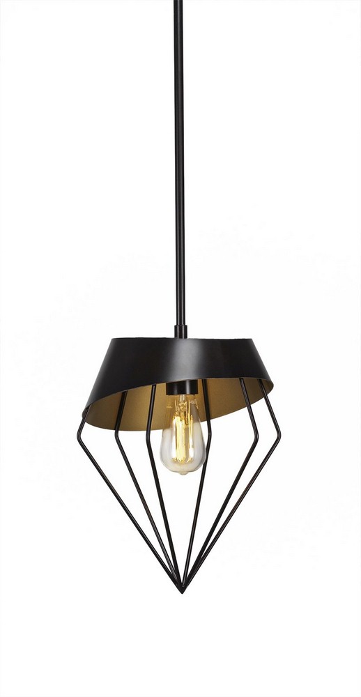 Toltec Lighting-1502-ES-LED18A-Neo - 7W 1 LED Stem Pendant With Hang Straight Swivel-12.5 Inches Tall and 9.75 Inches Wide Espresso 2200 New Age Brass Finish