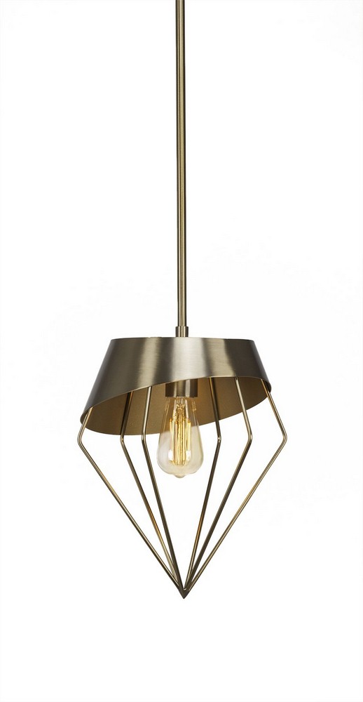 Toltec Lighting-1502-NAB-LED18A-Neo - 7W 1 LED Stem Pendant With Hang Straight Swivel-12.5 Inches Tall and 9.75 Inches Wide New Aged Brass 2200 New Age Brass Finish