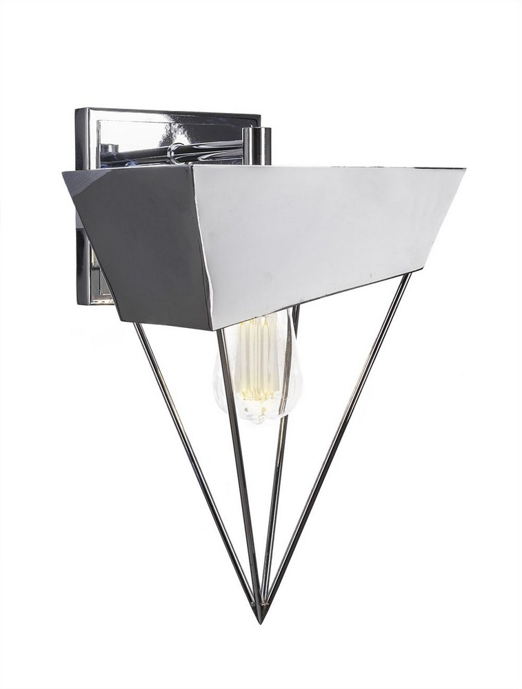 Toltec Lighting-1513-CH-LED18C-Neo - 7W 1 LED Wall Sconce-14 Inches Tall and 9.75 Inches Wide Chrome  New Age Brass Finish