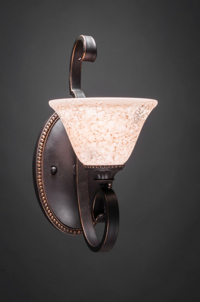 Toltec Lighting-160-DG-508-Elegante - 1 Light Wall Sconce-14.5 Inches Tall and 10.25 Inches Wide Dark Granite Italian Marble Elegante - 1 Light Wall Sconce-14.5 Inches Tall and 10.25 Inches Wide