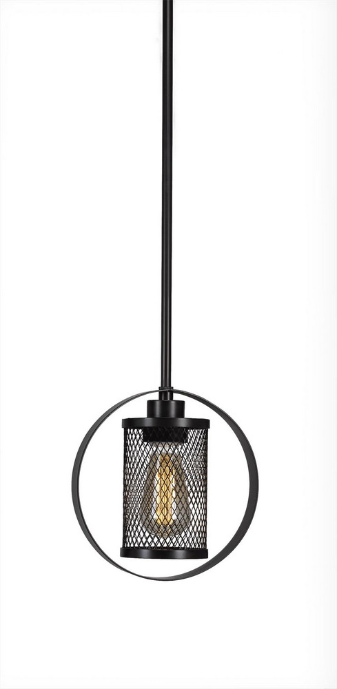 Toltec Lighting-1602-ES-LED18A-Infinity - 7W 1 LED Stem Pendant With Hang Straight Swivel-8.25 Inches Tall and 8 Inches Wide Espresso 2200 New Age Brass Finish