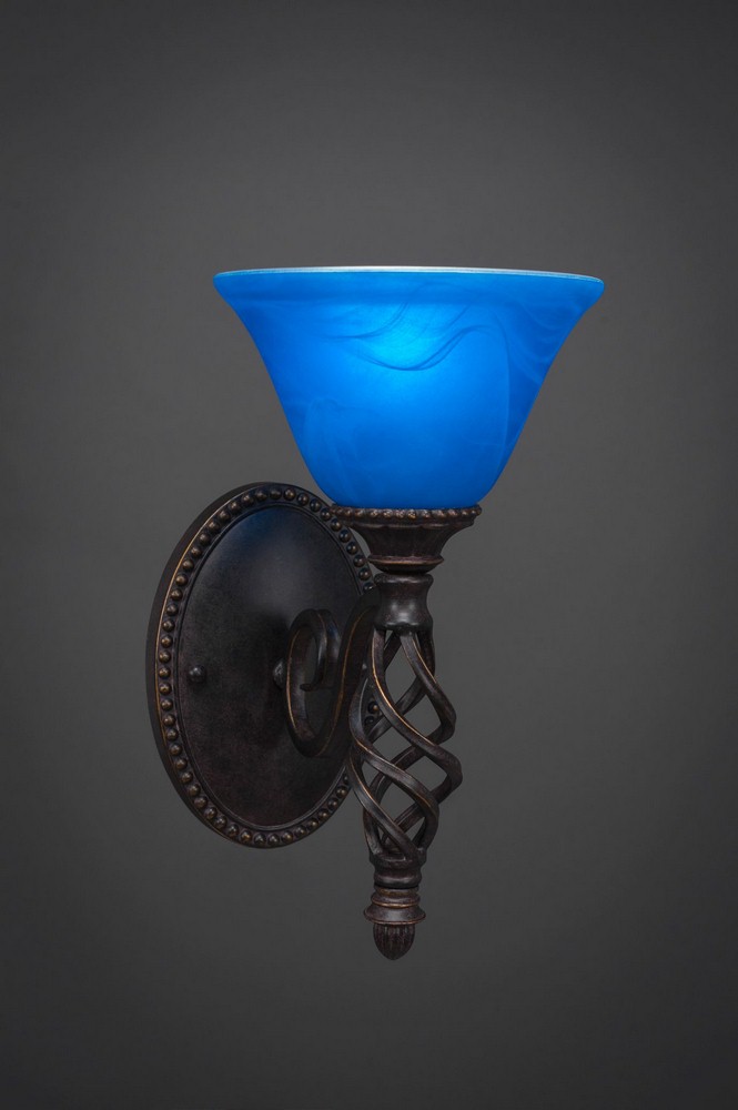 Toltec Lighting-161-DG-4155-Elegante - 1 Light Wall Sconce-12 Inches Tall and 7 Inches Wide Dark Granite Blue Italian Elegante - 1 Light Wall Sconce-12 Inches Tall and 7 Inches Wide