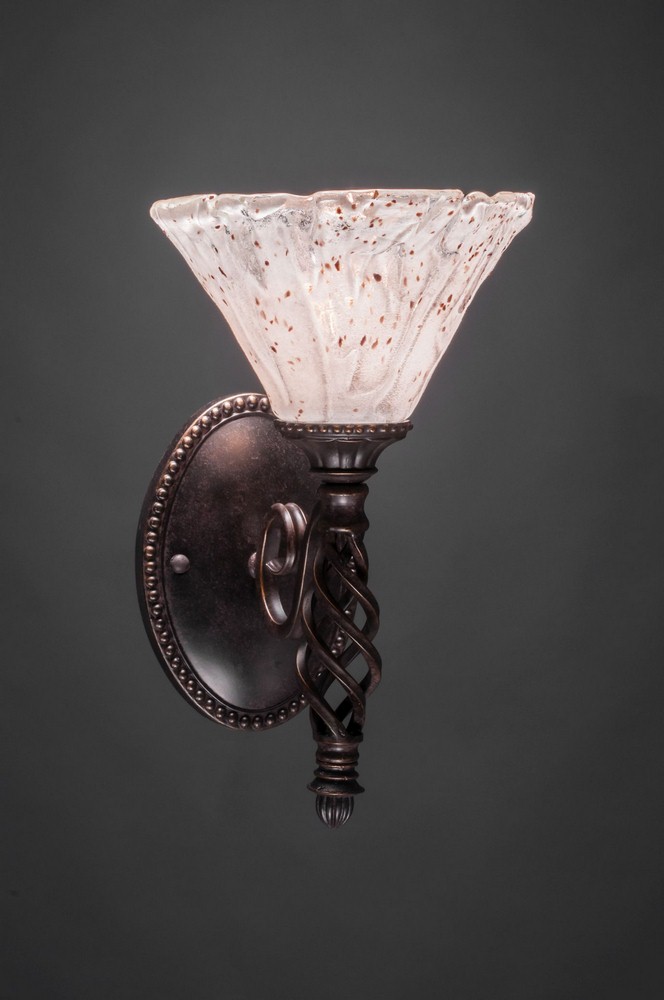 Toltec Lighting-161-DG-7195-Elegante - 1 Light Wall Sconce-12 Inches Tall and 7 Inches Wide Dark Granite Italian Ice Elegante - 1 Light Wall Sconce-12 Inches Tall and 7 Inches Wide