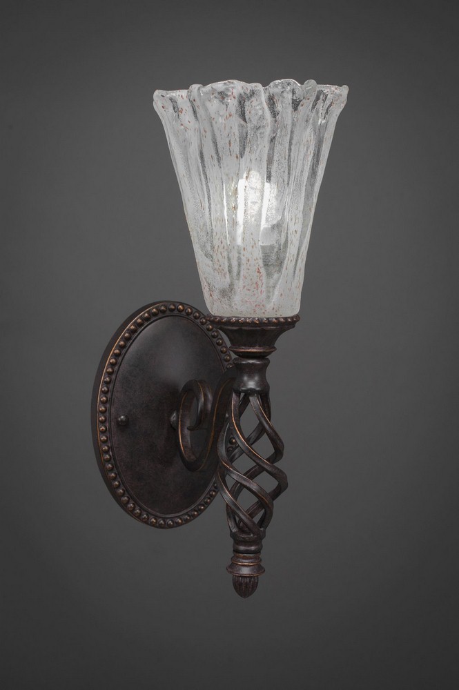 Toltec Lighting-161-DG-729-Elegante - 1 Light Wall Sconce-14.25 Inches Tall and 5.5 Inches Wide Dark Granite Italian Ice Elegante - 1 Light Wall Sconce-14.25 Inches Tall and 5.5 Inches Wide