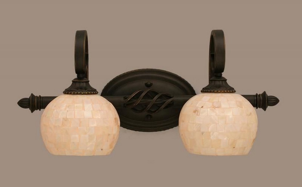 1091693 Toltec Lighting-162-DG-405-Elegante - 2 Light Bath sku 1091693