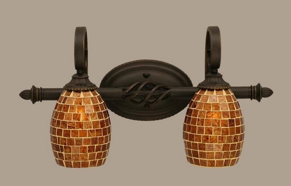 1091689 Toltec Lighting-162-DG-409-Elegante - 2 Light Bath sku 1091689