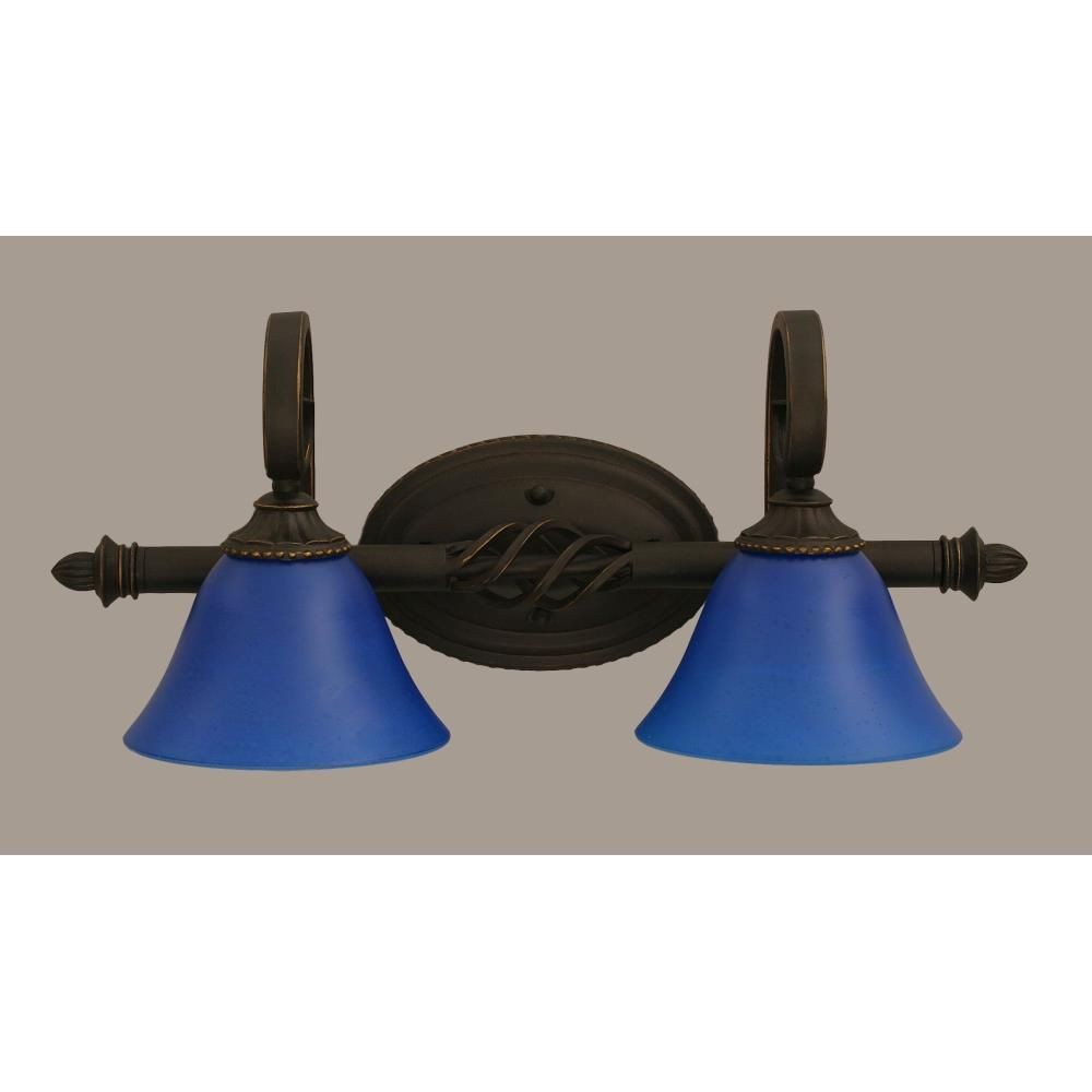 Toltec Lighting-162-DG-4155-Elegante - 2 Light Bath Bar-9.25 Inches Tall and 9 Inches Wide Dark Granite Blue Italian Elegante - 2 Light Bath Bar-9.25 Inches Tall and 9 Inches Wide