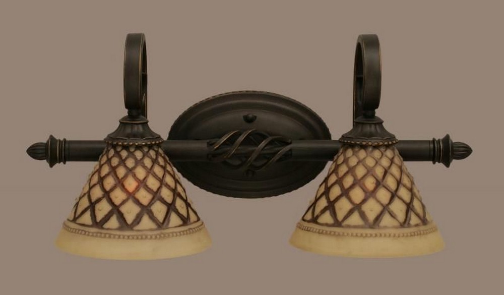 1091676 Toltec Lighting-162-DG-7185-Elegante - 2 Light Bat sku 1091676