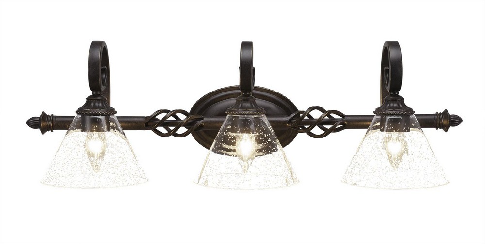 2766392 Toltec Lighting-163-DG-302-Elegante - 3 Light Bath sku 2766392