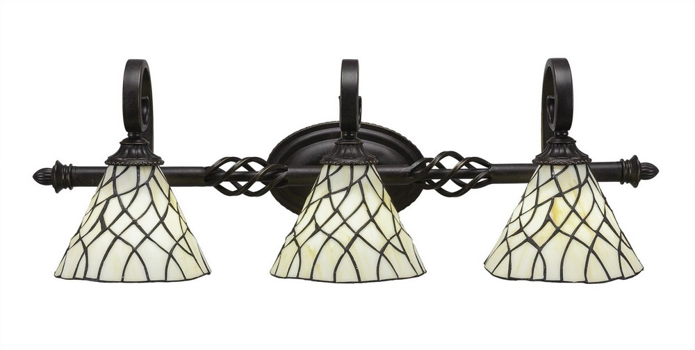 2766384 Toltec Lighting-163-DG-9115-Elegante - 3 Light Bat sku 2766384