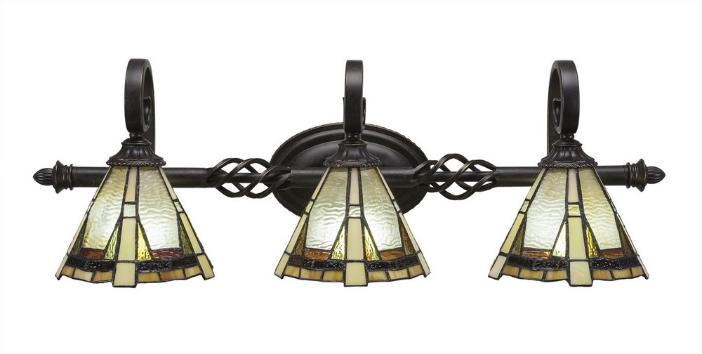 2766378 Toltec Lighting-163-DG-9345-Elegante - 3 Light Bat sku 2766378