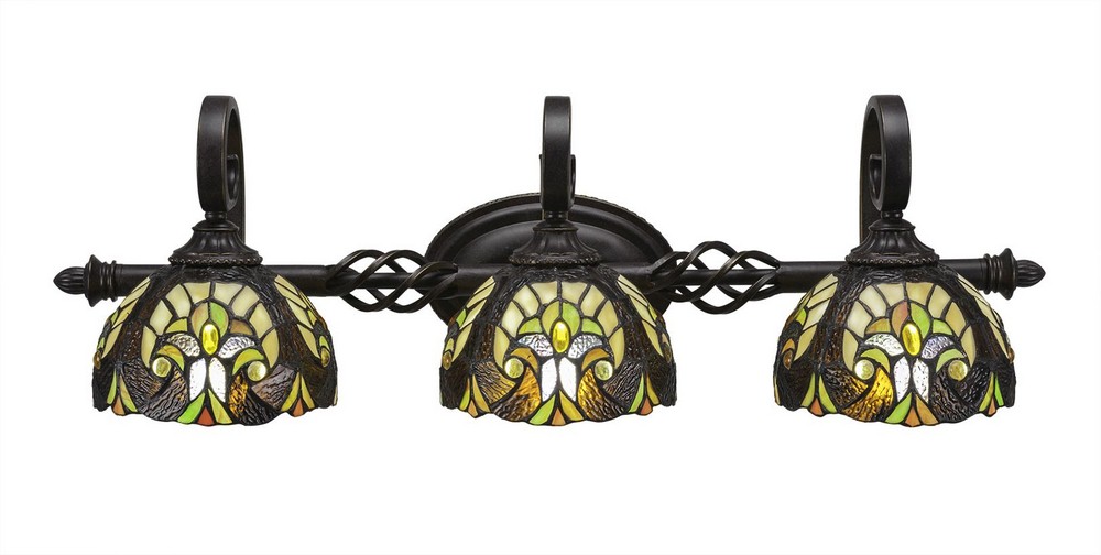 2766373 Toltec Lighting-163-DG-9945-Elegante - 3 Light Bat sku 2766373