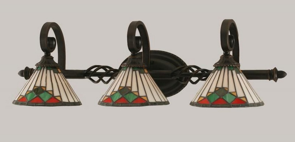 1755829 Toltec Lighting-163-DG-9375-Elegante - 3 Light Bat sku 1755829