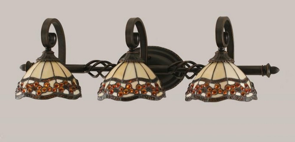 1755819 Toltec Lighting-163-DG-9975-Elegante - 3 Light Bat sku 1755819