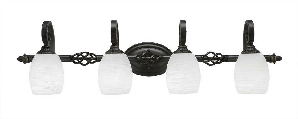 2766354 Toltec Lighting-164-DG-615-Elegante - 4 Light Bath sku 2766354