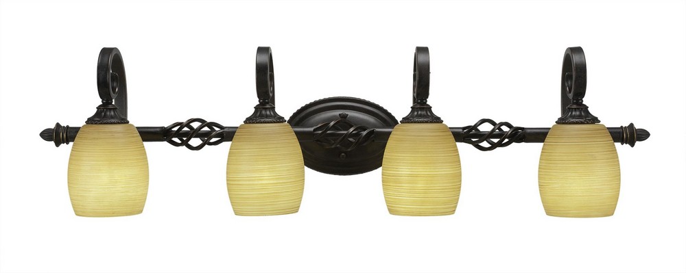 2766353 Toltec Lighting-164-DG-625-Elegante - 4 Light Bath sku 2766353