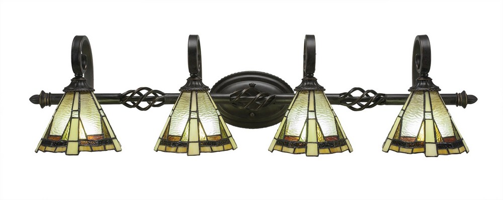 2766335 Toltec Lighting-164-DG-9345-Elegante - 4 Light Bat sku 2766335