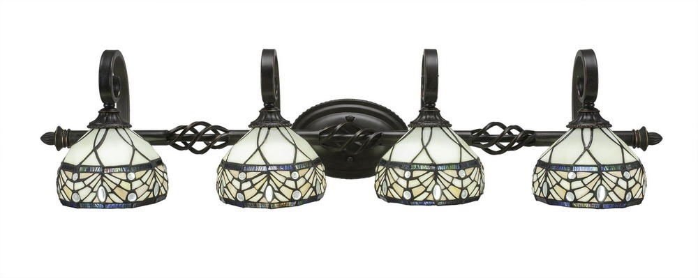 2766334 Toltec Lighting-164-DG-9485-Elegante - 4 Light Bat sku 2766334