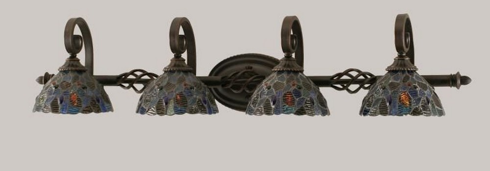 1755804 Toltec Lighting-164-DG-9955-Elegante - 4 Light Bat sku 1755804